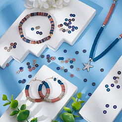 12 Strands 6 Colors Handmade Polymer Clay Bead Strands&nbsp;CLAY-PH0001-75