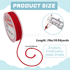 2 Rolls 2 Colors 10M Nylon Braided Cord&nbsp;OCOR-BC0007-58
