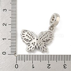 Rack Plating Brass Pave Colorful Cubic Zirconia European Dangle Charms&nbsp;KK-P277-19P