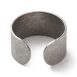 Non-Tarnish 304 Stainless Steel Open Cuff Ring Components&nbsp;STAS-C079-02P