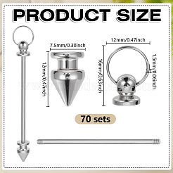 70Pcs Alloy Beadable Keychain Bar for Jewelry Making DIY Crafts&nbsp;FIND-GO0004-35