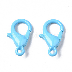 Spray Painted Eco-Friendly Alloy Lobster Claw Clasps&nbsp;PALLOY-T080-06E-NR