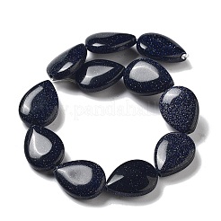 Synthetic Blue Goldstone Beads Strands&nbsp;G-P528-L06-01