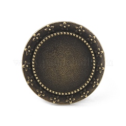 Adjustable Alloy Ring Components&nbsp;PALLOY-WH0101-70AB