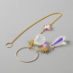 Glass Hanging Suncatchers&nbsp;HJEW-WH0042-57G
