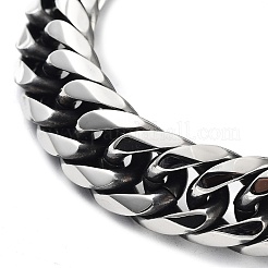 Non-Tarnish 304 Stainless Steel Cuban Link Chains Bracelets for Men&nbsp;BJEW-D031-05P