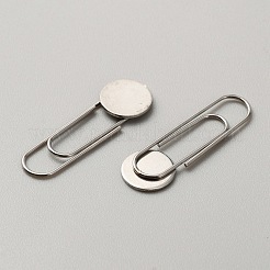 304 Stainless Steel Brooch Paperclip Brooch Finding&nbsp;FIND-WH0137-61