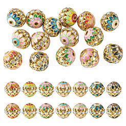 15Pcs Brass Enamel Beads&nbsp;KK-TA0009-21