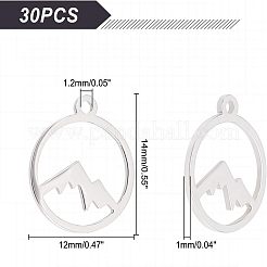 30Pcs 201 Stainless Steel Charms&nbsp;STAS-UN0034-41