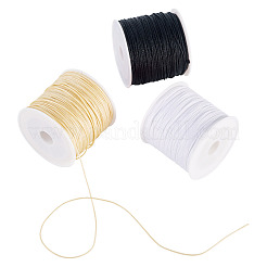 3 Rolls 3 Colors Nylon Braided Cord&nbsp;NWIR-CW0001-05