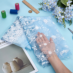 2M Polyester Snowflake Mesh Fabrics&nbsp;DIY-WH0622-388A