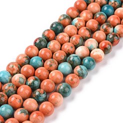 Synthetic Ocean White Jade Round Bead Strands&nbsp;X-G-M165-8mm-04