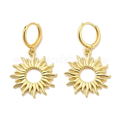 Sun Brass Hoop Earrings&nbsp;EJEW-H180-30D-G