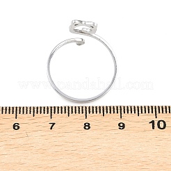 304 Stainless Steel Cuff Open Rings&nbsp;RJEW-Z131-01P