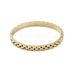 Ion Plating(IP) 304 Stainless Steel Hinged Bangles&nbsp;BJEW-P317-03G