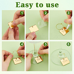 Acrylic Wine Glass Charms&nbsp;AJEW-GA00009