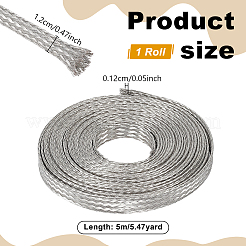 5M Brass Flat Tinned Braided Wire&nbsp;OCOR-WH0082-591A