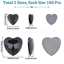 200Pcs 2 Style Acrylic Rhinestone Cabochons&nbsp;MACR-GF0001-03C