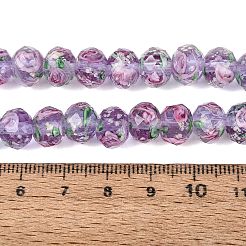 Handmade Luminous Lampwork Beads Strands&nbsp;LAMP-N037-01H