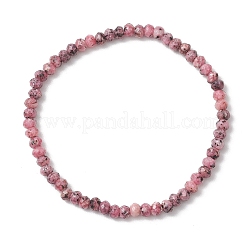 Dyed Natural Malaysia Jade Faceted Rondelle Beads Stretch Bracelets for Women Men&nbsp;BJEW-JB13442
