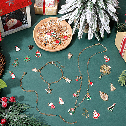 Christmas Theme DIY 304 Stainless Steel Chains Bracelet/Neckalces Making Kits&nbsp;DIY-SP0006-04