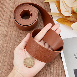 2M Flat Single Face Lychee Pattern Imitation Leather Band&nbsp;LC-WH0010-02B-03