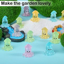 50Pcs 5 Colors Luminous Resin Cute Little Cuttlefish Ornaments&nbsp;RESI-SZ0003-44