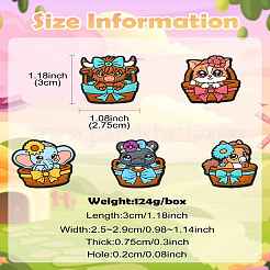 20Pcs 5 Styles Silicone Beads&nbsp;SIL-CJ0003-03