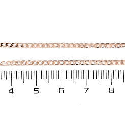 Brass Curb Chains Necklaces for Women&nbsp;NJEW-D302-39RG