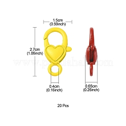 20Pcs Spray Painted Eco-Friendly Alloy Lobster Claw Clasps&nbsp;PALLOY-YW026-01