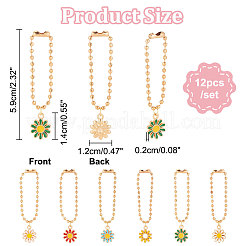 Flower Alloy Enamel Pendant Decoration&nbsp;PALLOY-PH01583