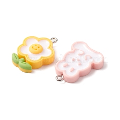 10Pcs 5 Styles Opaque Resin Pendants&nbsp;RESI-FS0001-54