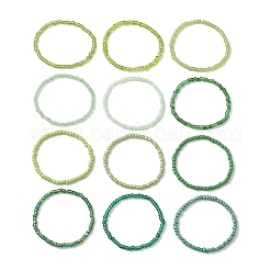 12Pcs Round Glass Seed Beads Stretch Bracelets&nbsp;BJEW-JB13503