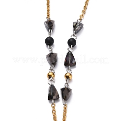 304 Stainless Steel Beaded Necklaces&nbsp;NJEW-H210-A-G