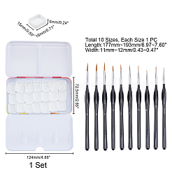 Wooden Mini Paints Brush Set&nbsp;AJEW-PH0001-66
