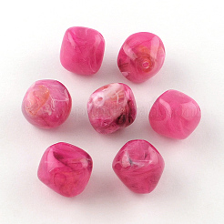 Bicone Imitation Gemstone Acrylic Beads&nbsp;OACR-R024-M