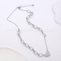 Heart Pendant Necklace Simple Vintage Minimalist Elegant Collarbone Jewelry&nbsp;XV5288