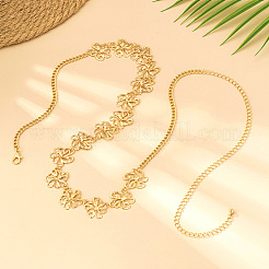 Alloy Hollow Flower Link Chain Belts for Women&nbsp;WG57BD8-01