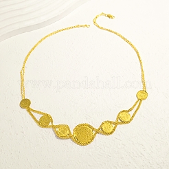 Vintage Embossed Coin Bib Necklaces for Daily&nbsp;HI9212