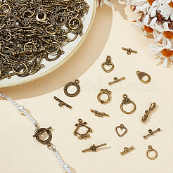 96Sets Tibetan Style Alloy Ring Toggle Clasps&nbsp;FIND-AR0005-76