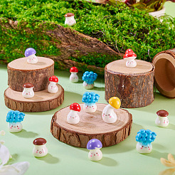 15Pcs Opaque Resin Mushroom Display Decoration&nbsp;DJEW-TADJ0001-01
