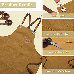 Canvas Cotton Apron&nbsp;AJEW-WH20060-29A