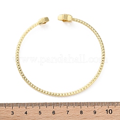 Clear Cubic Zirconia Open Cuff Bangle&nbsp;BJEW-G737-01G-04
