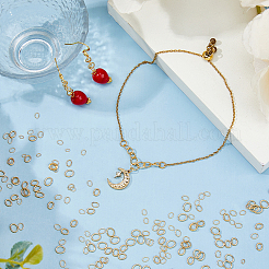 900Pcs 5 Colors 304 Stainless Steel Open Jump Rings&nbsp;STAS-HS0001-64