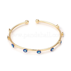 Rack Plating Brass Cuff Bangles&nbsp;BJEW-E071-01G