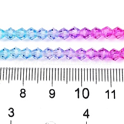 Gradient Color Baking Paint Glass Bead Strands&nbsp;LS-DGLA-A039-T6mm-A08