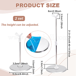 Adjustable Plastic & Metal Doll Support Stands for Models&nbsp;ODIS-WH0043-210