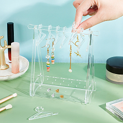 Coat Hanger Removable Acrylic Earring Displays&nbsp;EDIS-WH0012-08