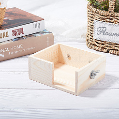 Unfinished Natural Wood Hamster Square Platform&nbsp;HJEW-WH0009-01