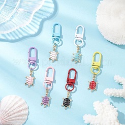 Ocean Alloy Enamel Turtle Pendant Decorations&nbsp;HJEW-JM04352